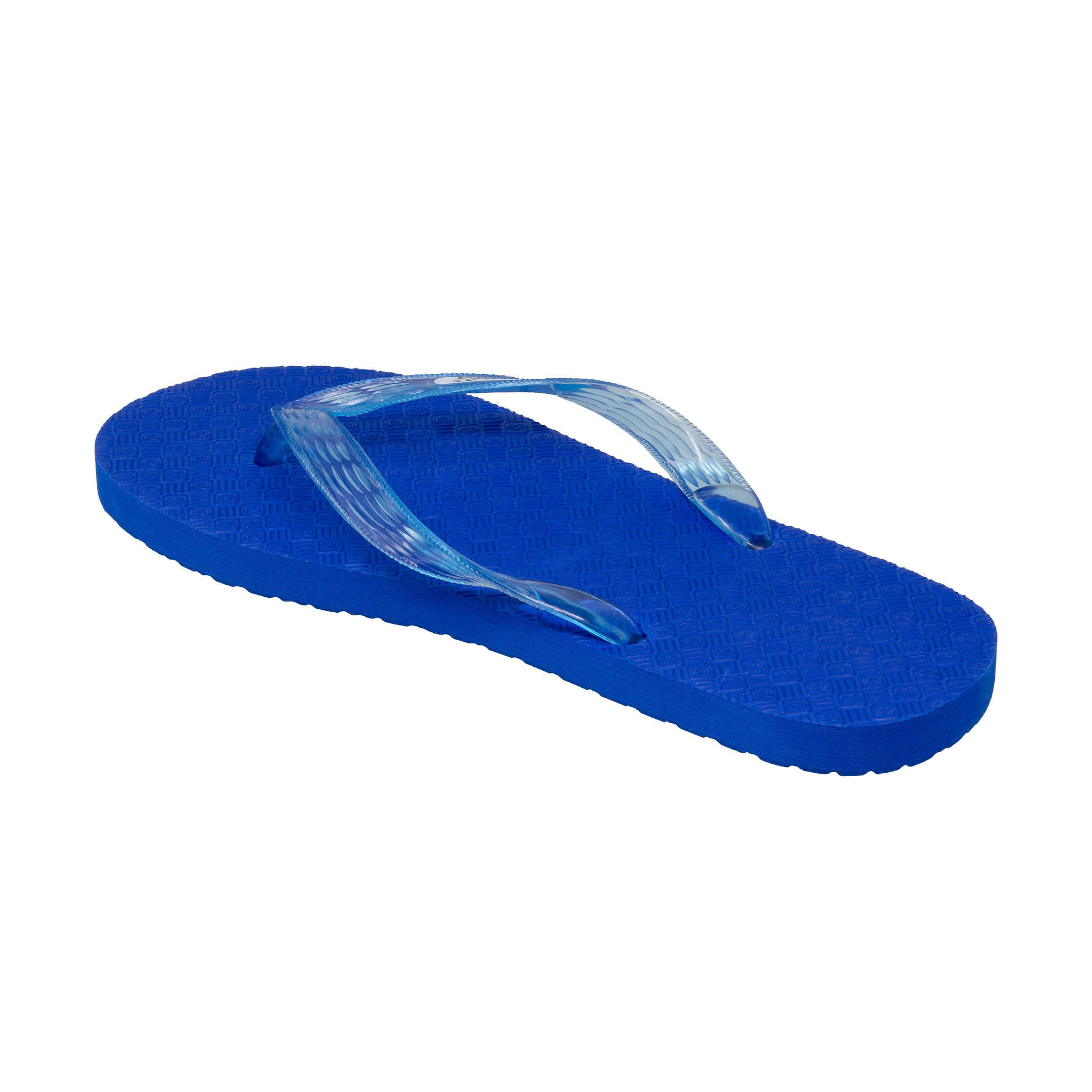 Locals Original Blue Platform Slippahs with Translucent Turquoise Strap