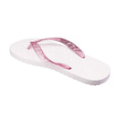 White Platform Women's Translucent Pink Strap Slippah