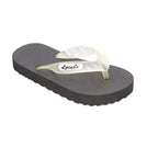 Locals Kids Original Black Platform Slippahs with Clear Strap
