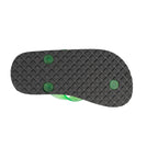 Locals Kids Original Black Platform Slippahs with Translucent Green Strap