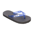 Locals Kids Original Black Platform Slippahs with Translucent Blue Strap