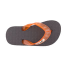 Locals Kids Original Black Platform Slippahs with Translucent Orange Strap