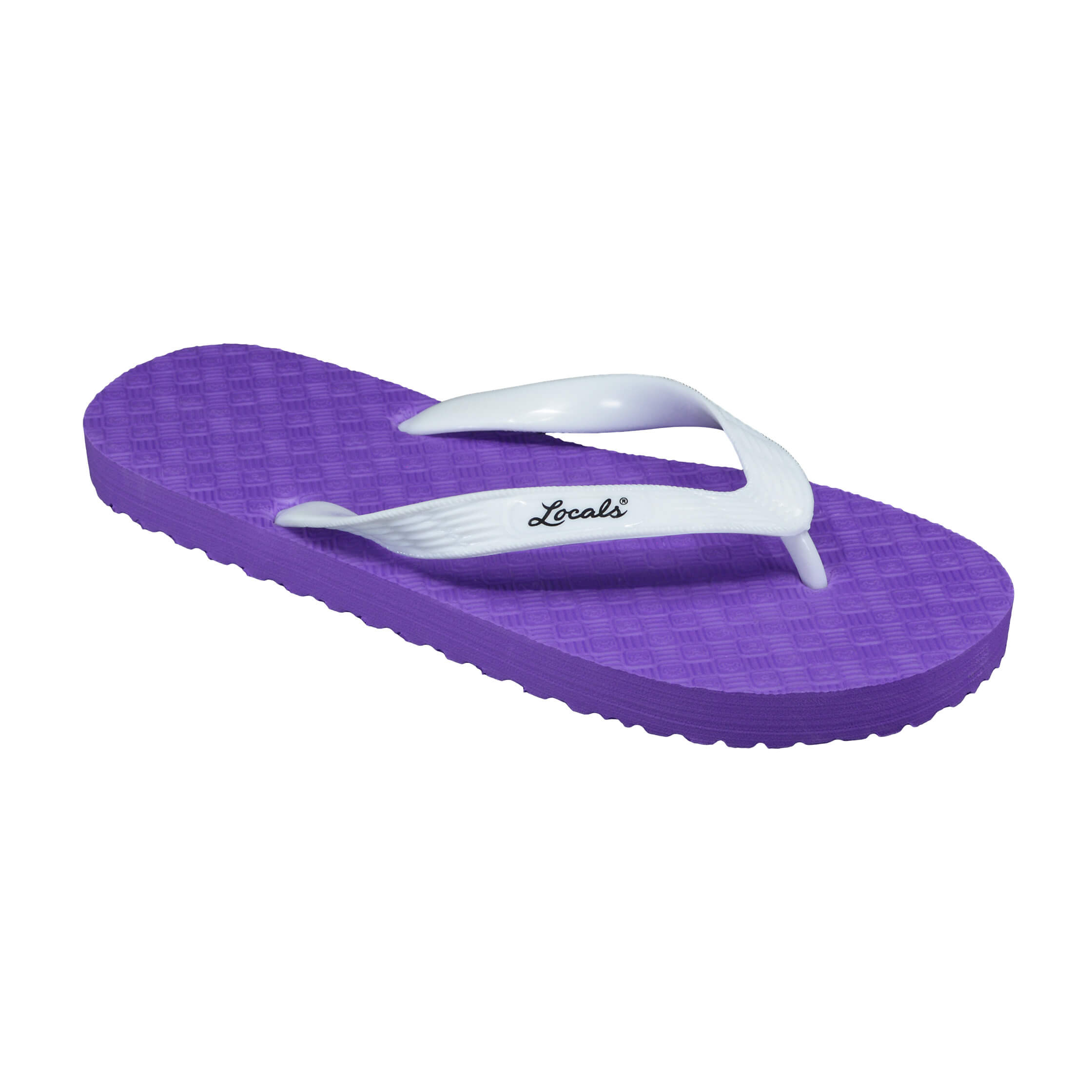 Locals Shave Ice Ube Slippah with Purple Platform and White Strap