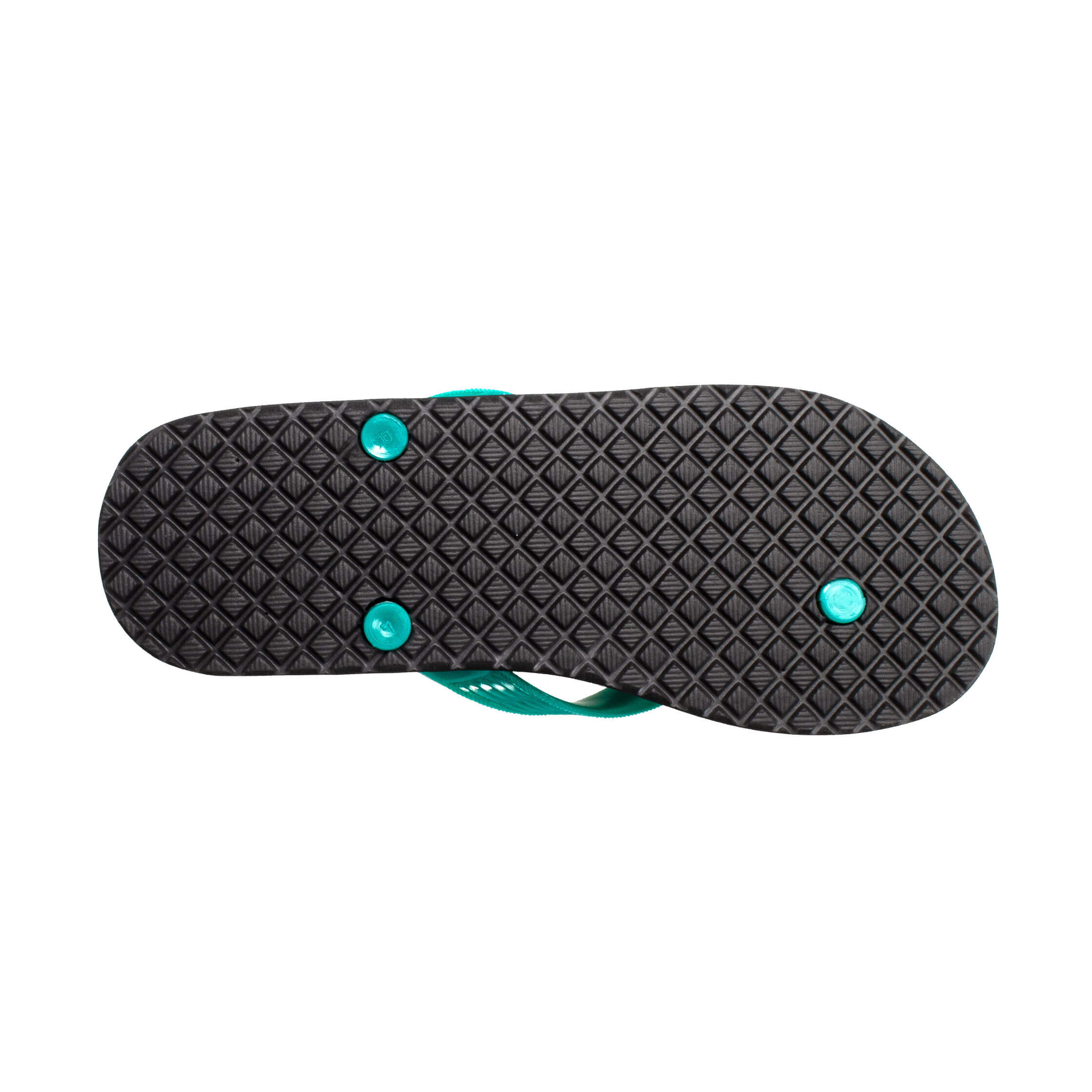 Locals Original Black Platform Slippahs with Solid Green Strap