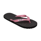 Locals Original Black Platform Slippahs with Solid Pink Strap