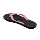 Locals Original Black Platform Slippahs with Solid Pink Strap