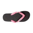 Locals Original Black Platform Slippahs with Solid Pink Strap