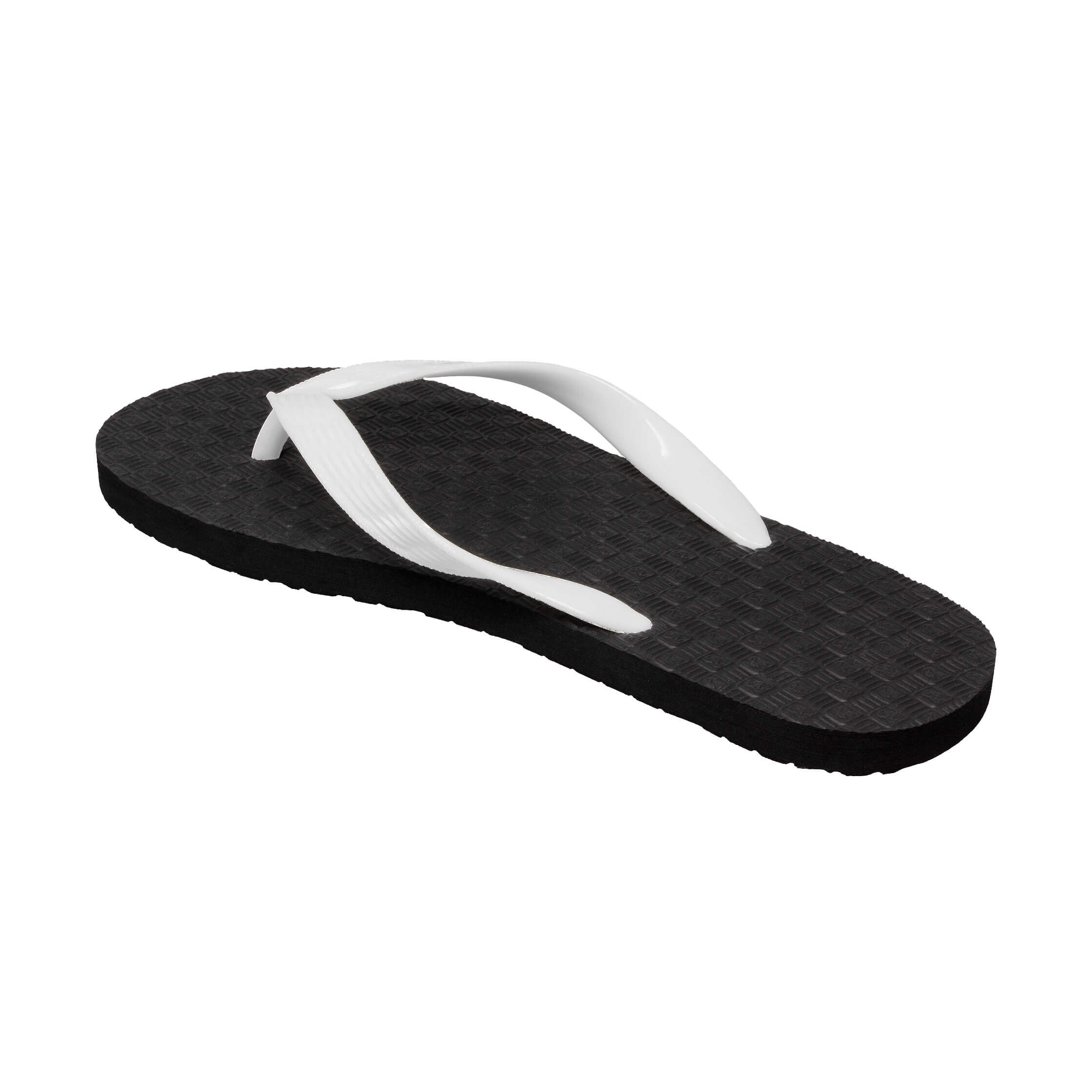Locals Original Black Platform Slippahs with Solid White Strap