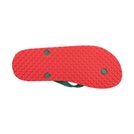 Locals Unisex Stripe Reggae Flip Flops featuring a Black/Red platform with a Yellow stripe and a Solid Green strap.