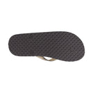 Locals Unisex Stripe Navy Flip Flops featuring a Blue/Black platform with a Red stripe and a Translucent Black strap.