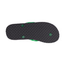 Locals Massage Black Platform Slippahs with Translucent Green Strap