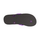 Locals Massage Black Platform Slippahs with Translucent Purple Strap