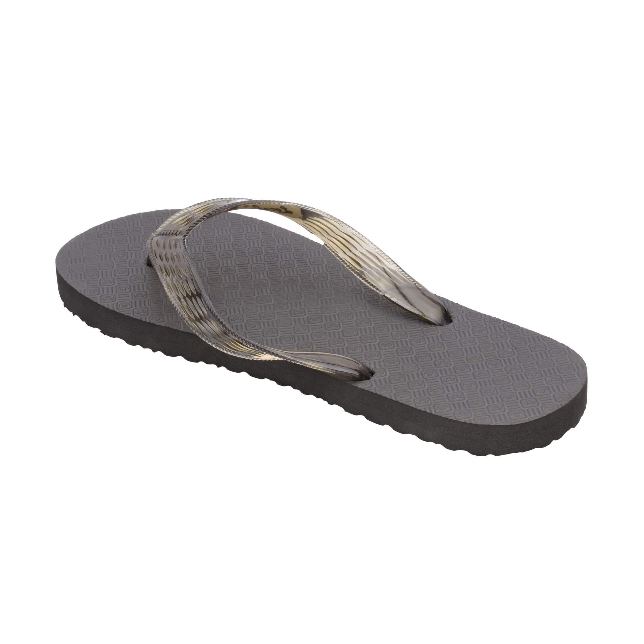 Locals Original Black Platform Slippahs with Translucent Black Strap