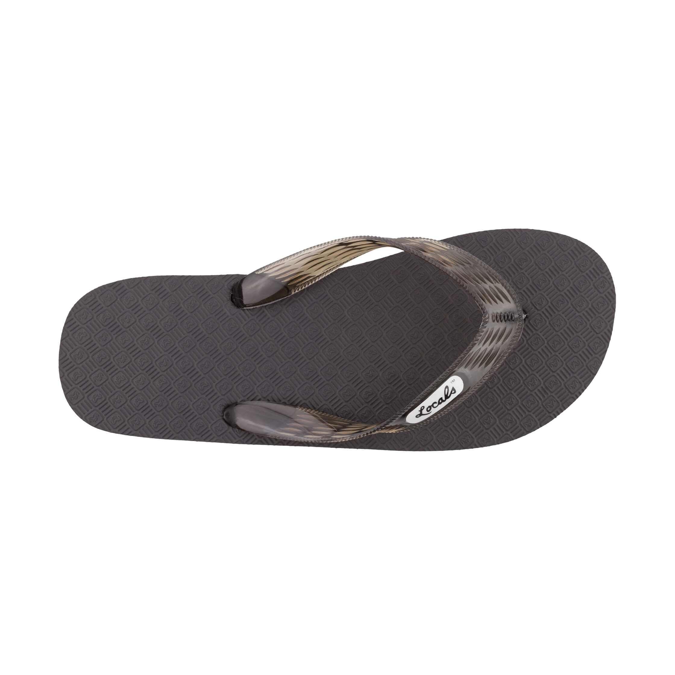 Locals Original Black Platform Slippahs with Translucent Black Strap
