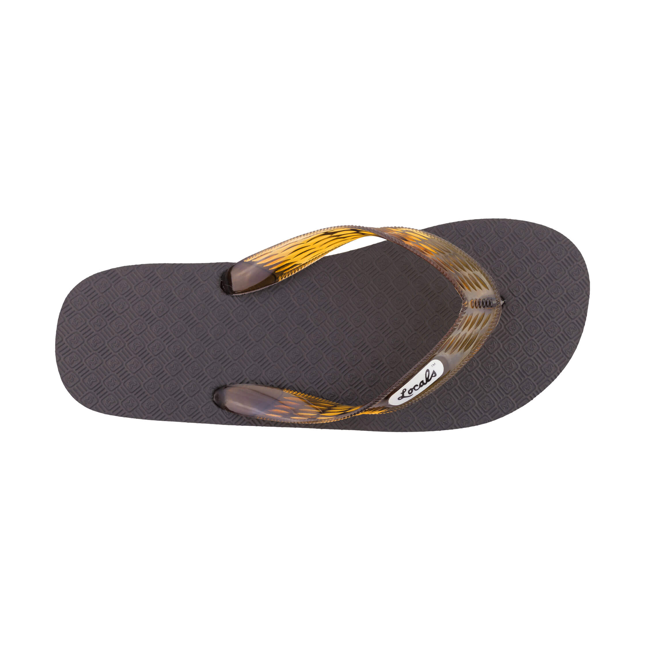 Locals Original Men s Translucent Brown Strap Slippa 11 12 US Men 12 Inch Platform Black Brown
