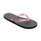 Locals Original Black Platform Slippahs with Translucent Pink Strap