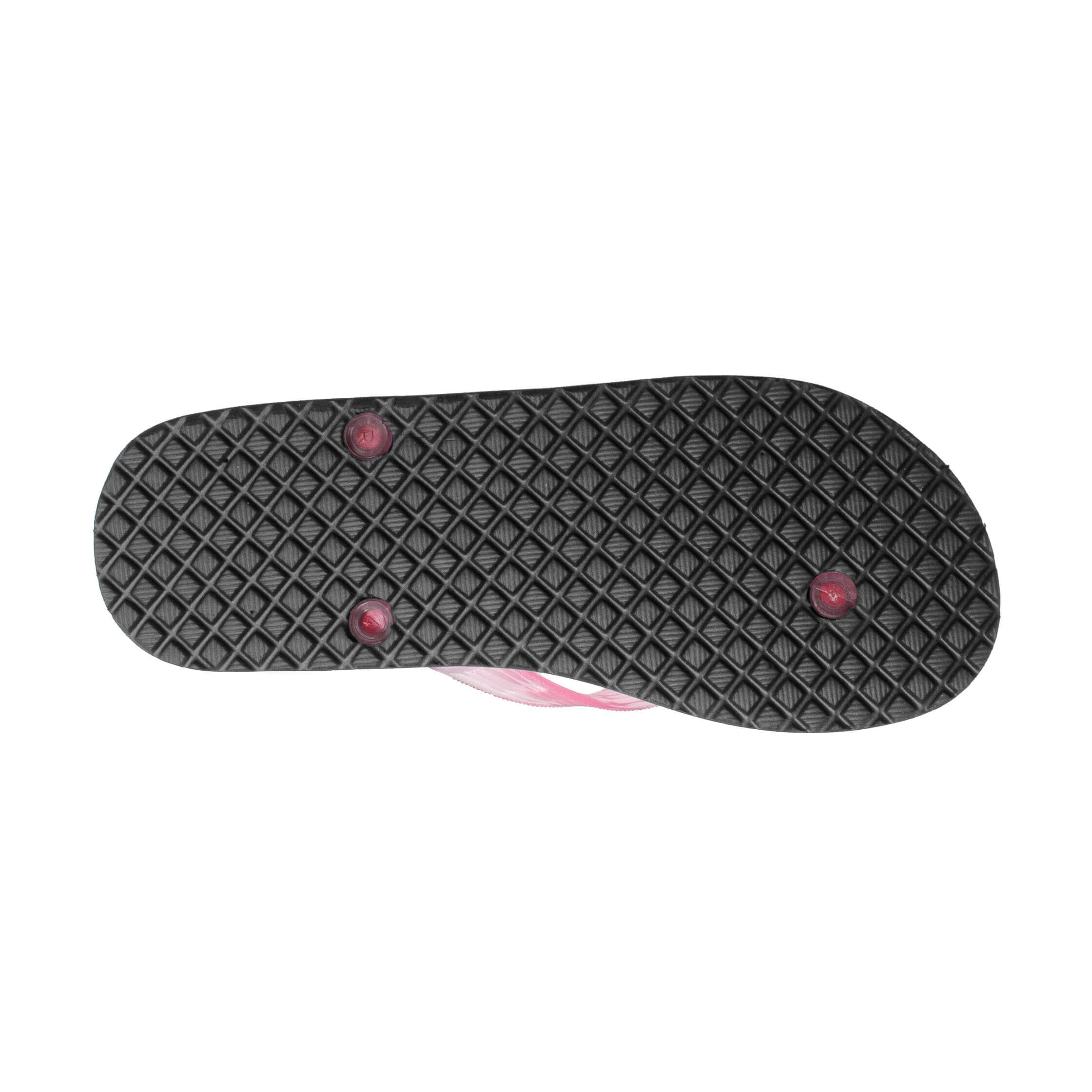 Locals Original Black Platform Slippahs with Translucent Pink Strap