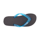 Locals Original Black Platform Slippahs with Translucent Turquoise Strap