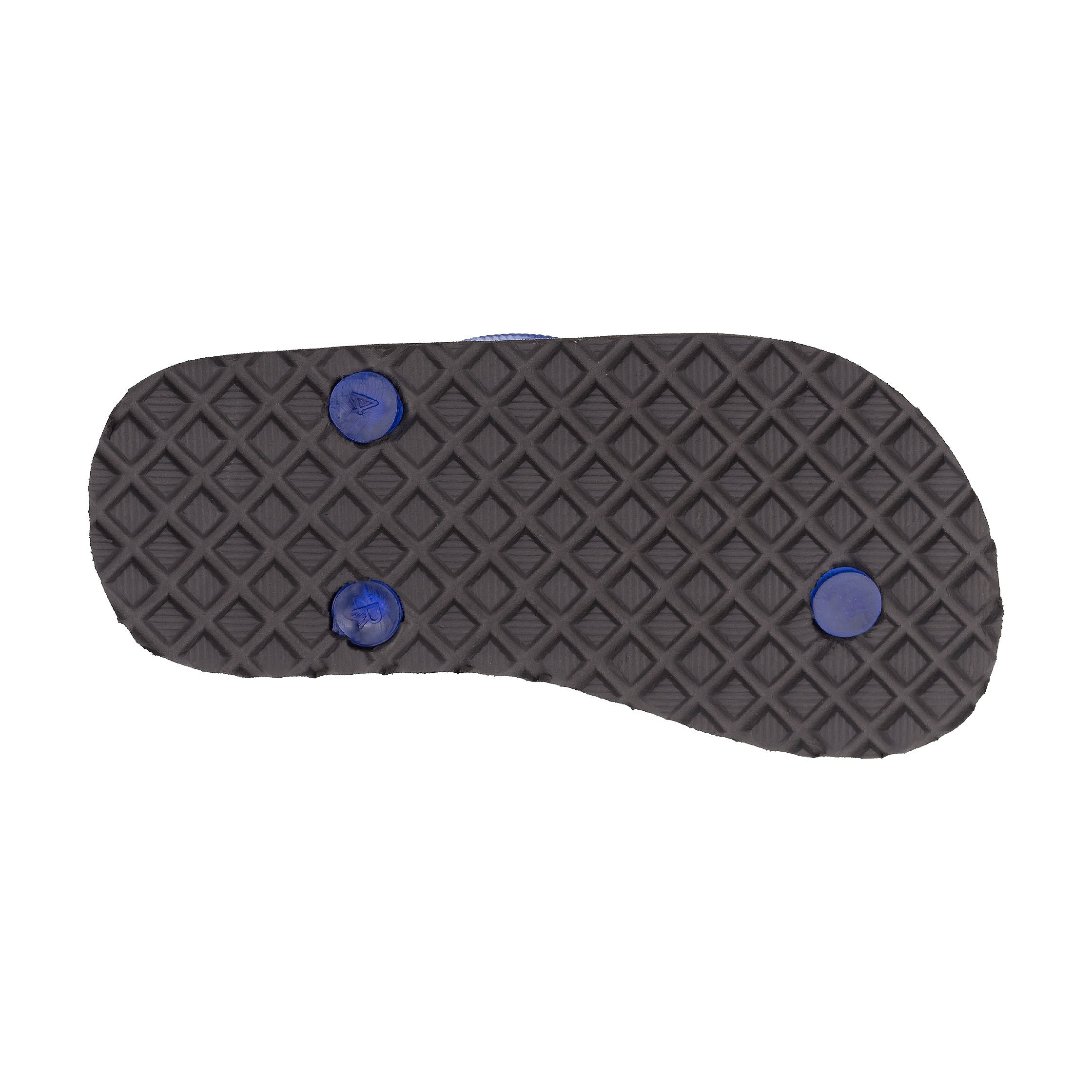 Locals Kids Original Black Platform Slippahs with Translucent Blue Strap