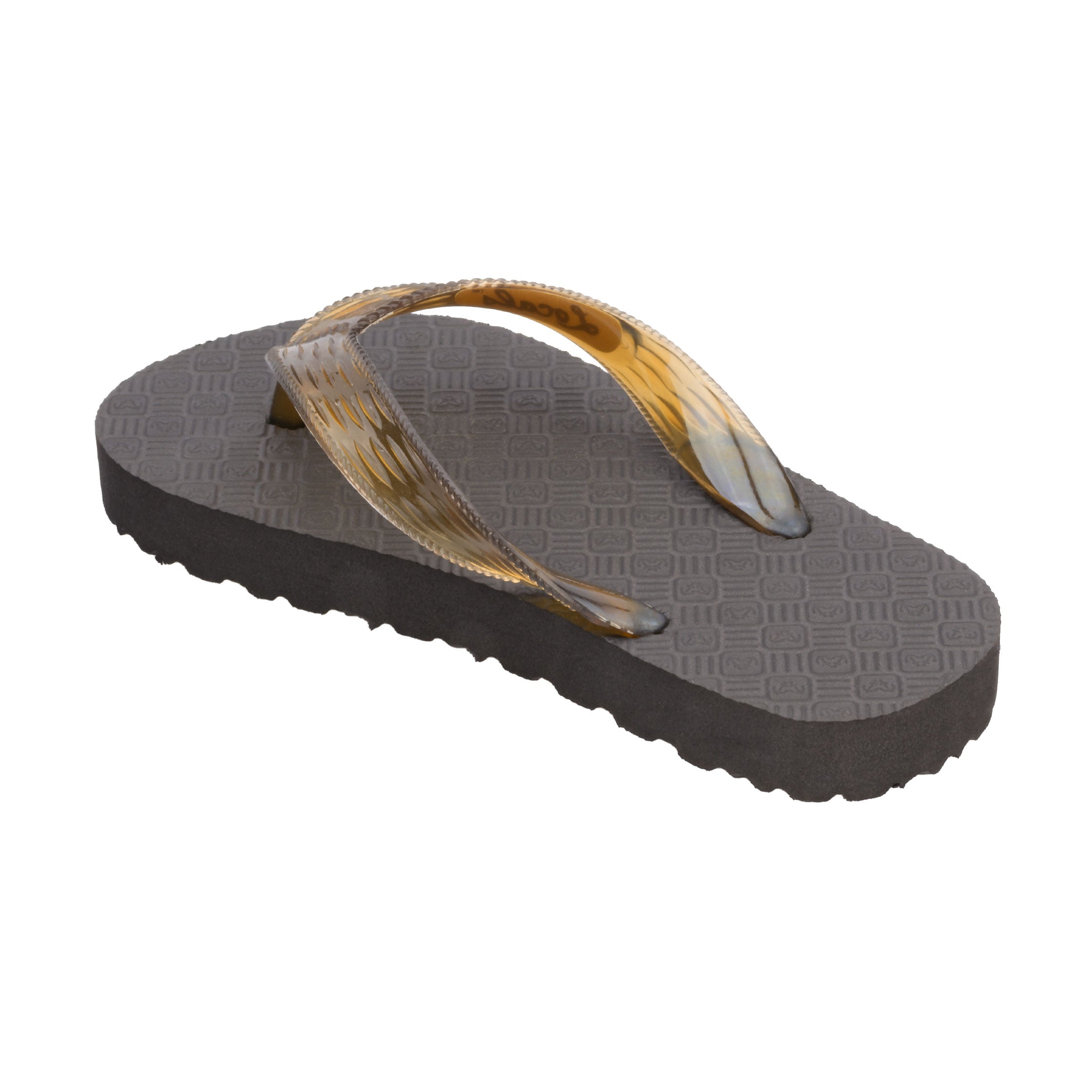 Locals Kids Original Black Platform Slippahs with Translucent Black Strap