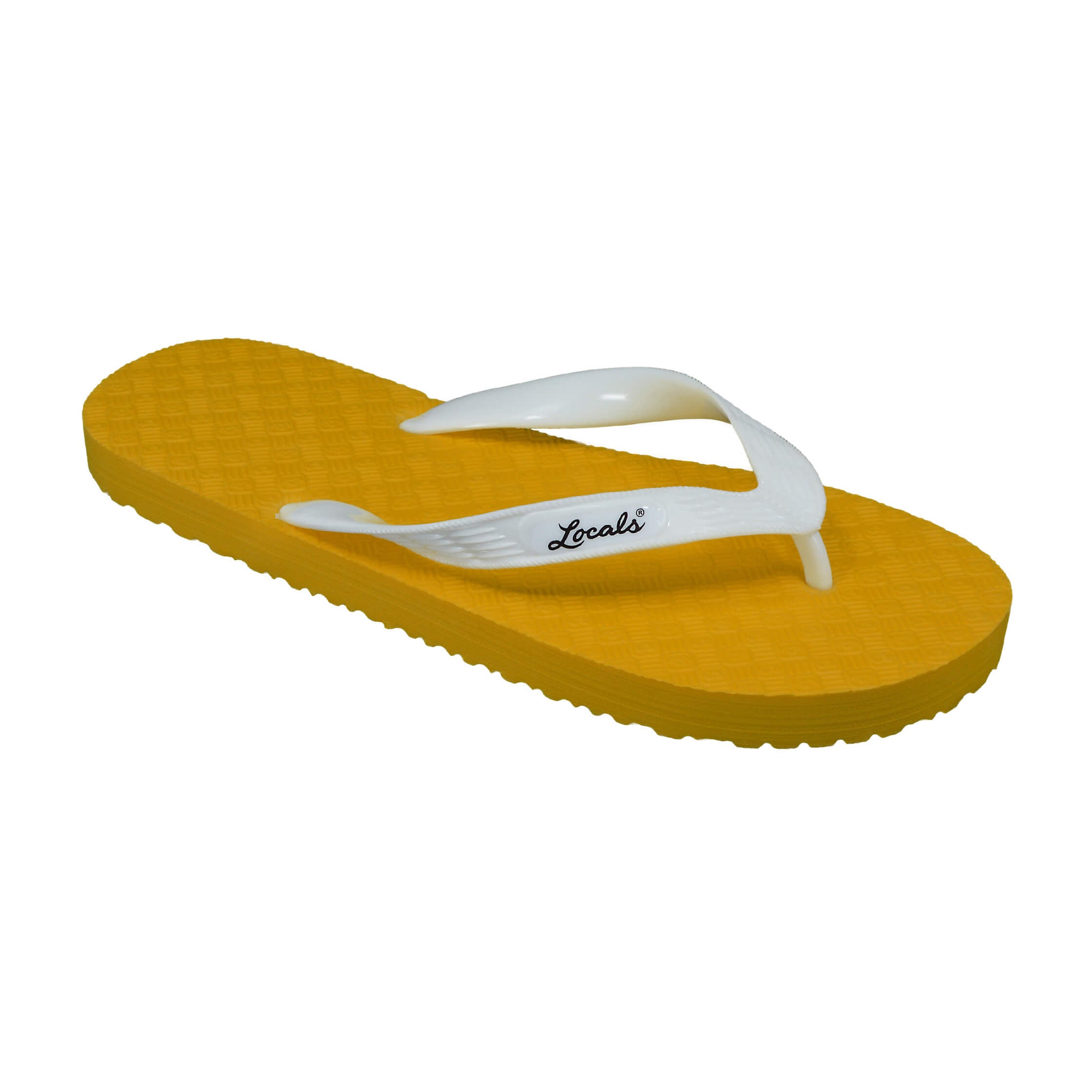 Locals Shave Ice Lilikoi Slippah with Orange Platform and White Strap