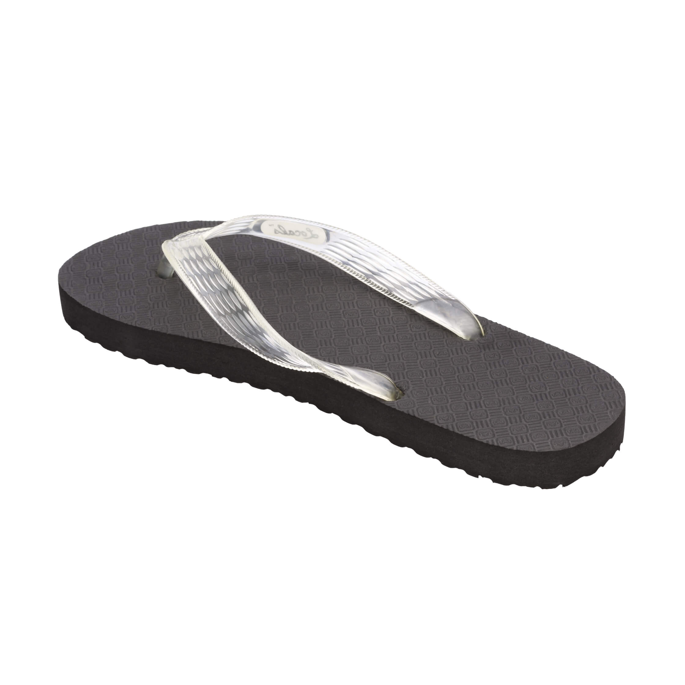 Locals Original Black Platform Slippahs with Clear Strap