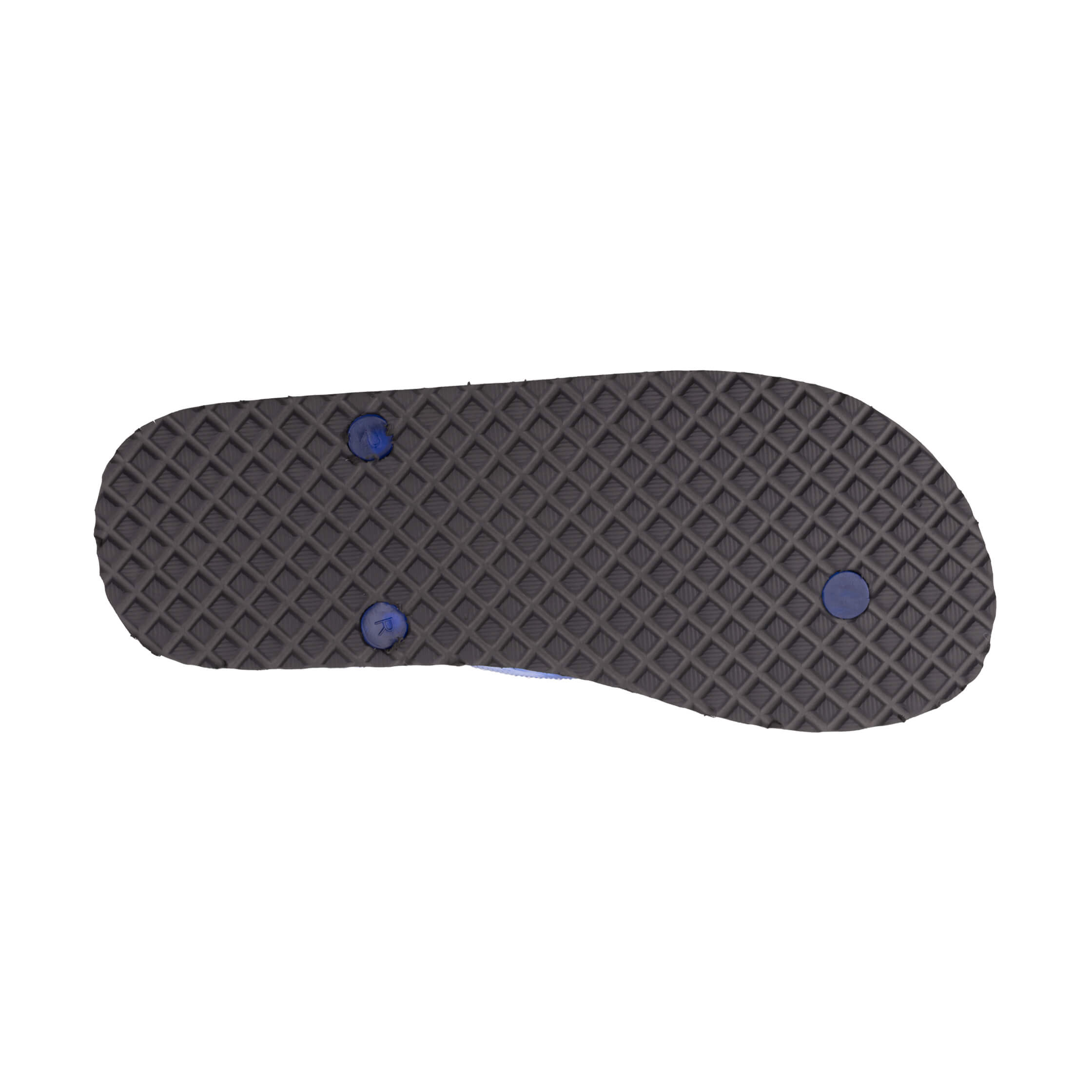 Locals Original Black Platform Slippahs with Translucent Blue Strap